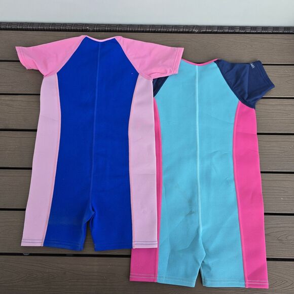 TYR Girls Thermal Swim Suit Zip up Size 7/8 New Sample Bundle *marks - Picture 2 of 5